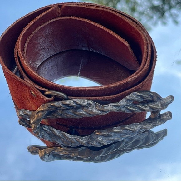 Vintage Split Suede Belt Womens Small Western Cowgirl Boho Rodeo 26-32” - Picture 7 of 8